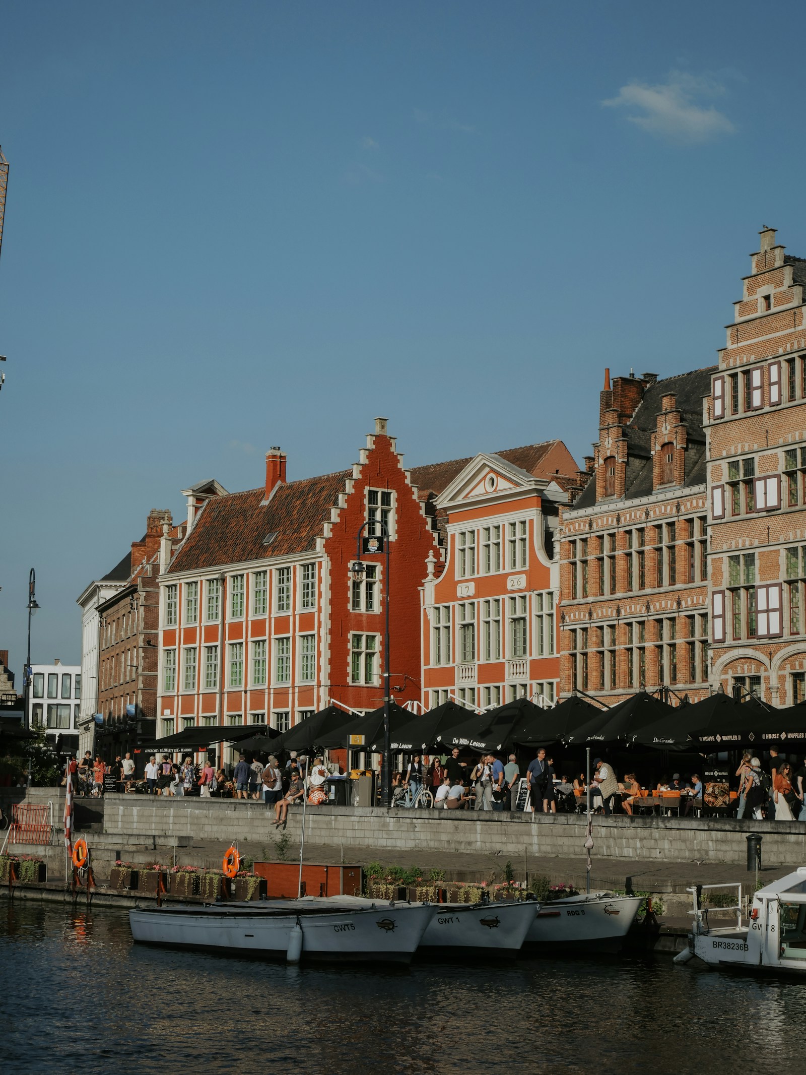 Horeca aan de Graslei in Gent, België